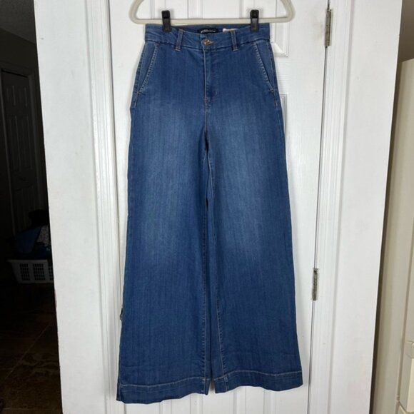 BCBGeneration Denim High Rise Wide Leg Trouser Jeans - Picture 1 of 8